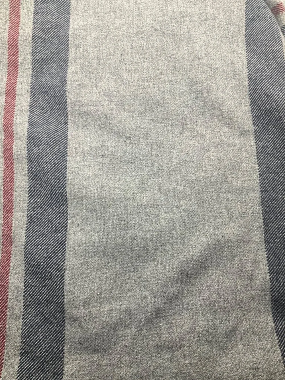Faribault Woolen Mill Gray Blanket 100% Virgin Wool Made USA 96 Inx 96 In*Read